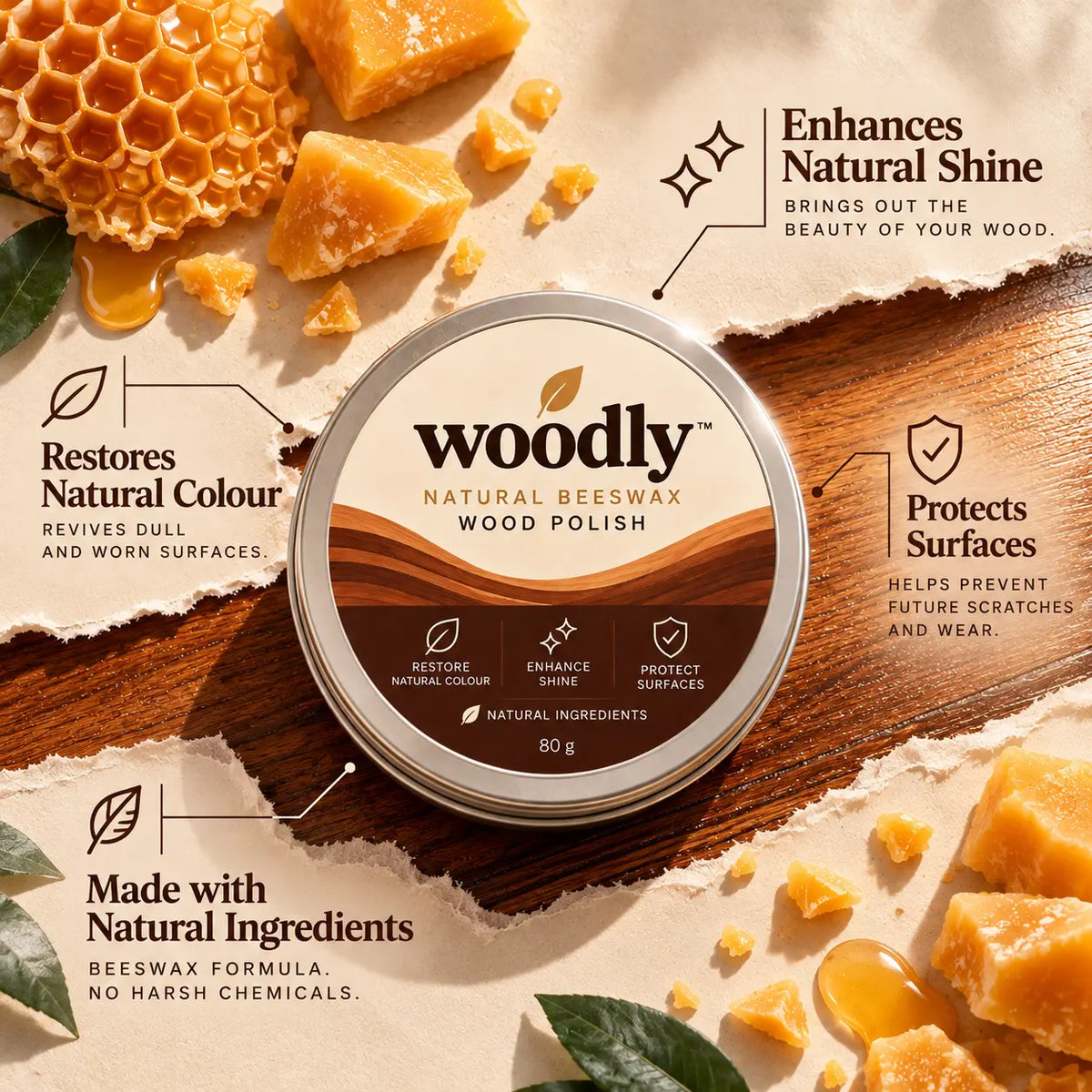 Beeswax Wood Polish - Restore & Shine