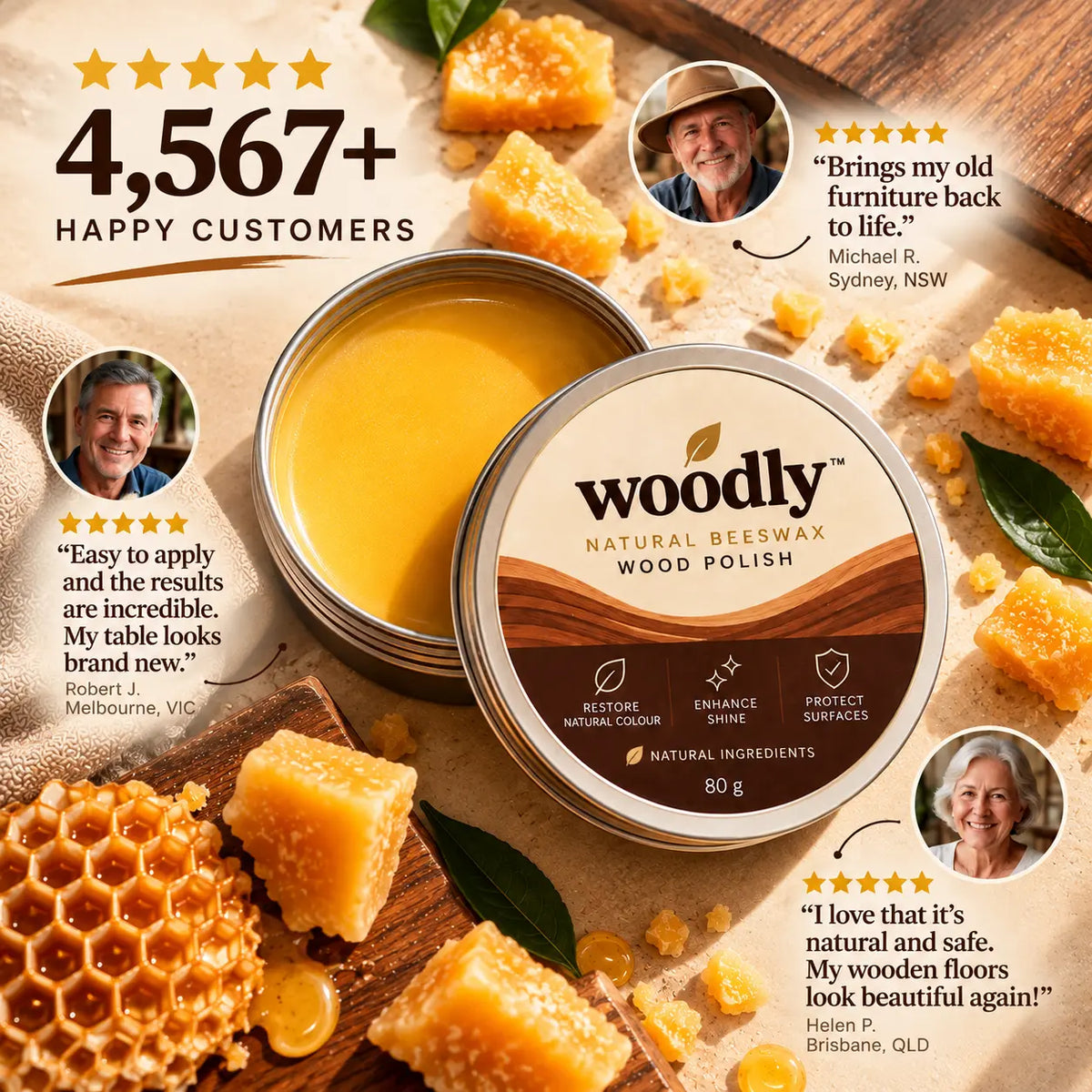 Beeswax Wood Polish - Restore & Shine